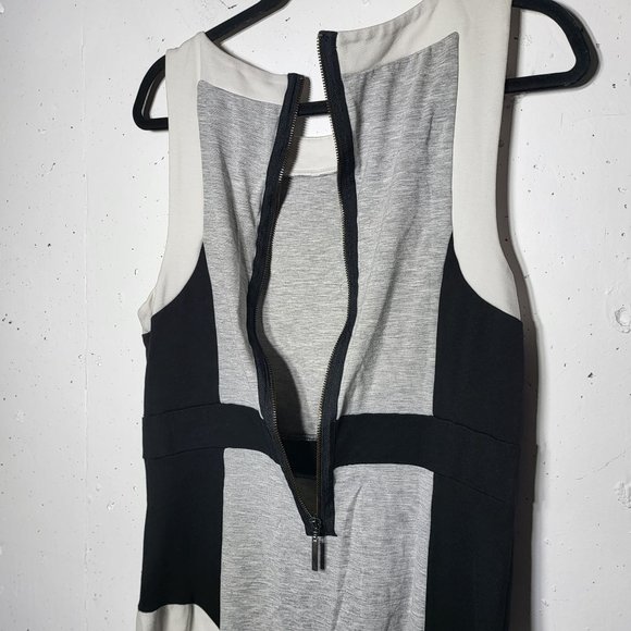 Kensie Womens Mesh Colorblock Black and White Sleeveless Dress Size Large Summer - Picture 3 of 10
